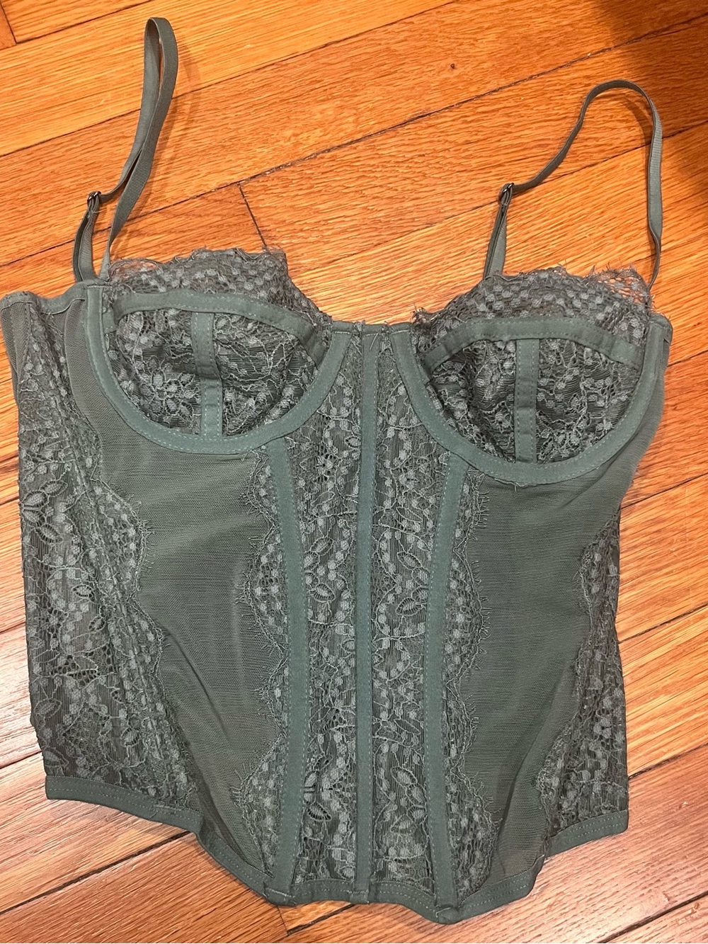 Urban outfitters green corset top